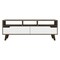Tuhome Oslo Tv Stand for TV's up 51 in. Two Drawers, Four Legs, Three Open Shelves, Dark Brown/White RBB7963 - alternate 5